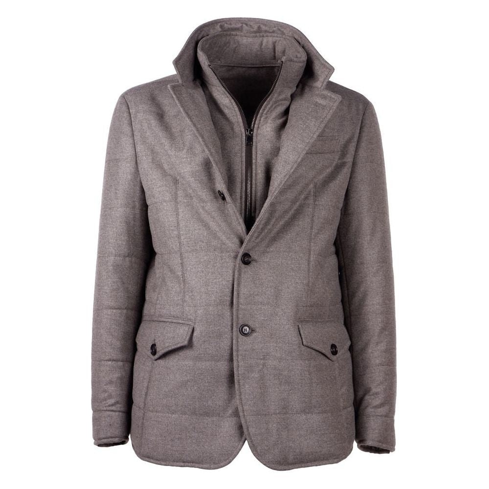 Made in Italy Elegant Wool Cashmere Men's Coat Made in Italy