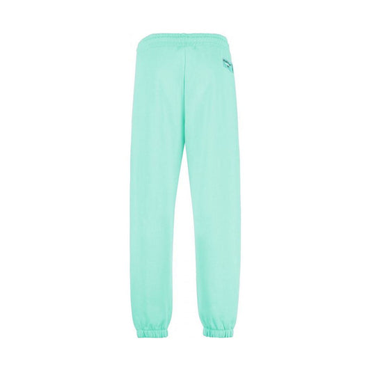 Pharmacy Industry Emerald Cotton Trousers with Logo Detail Pharmacy Industry