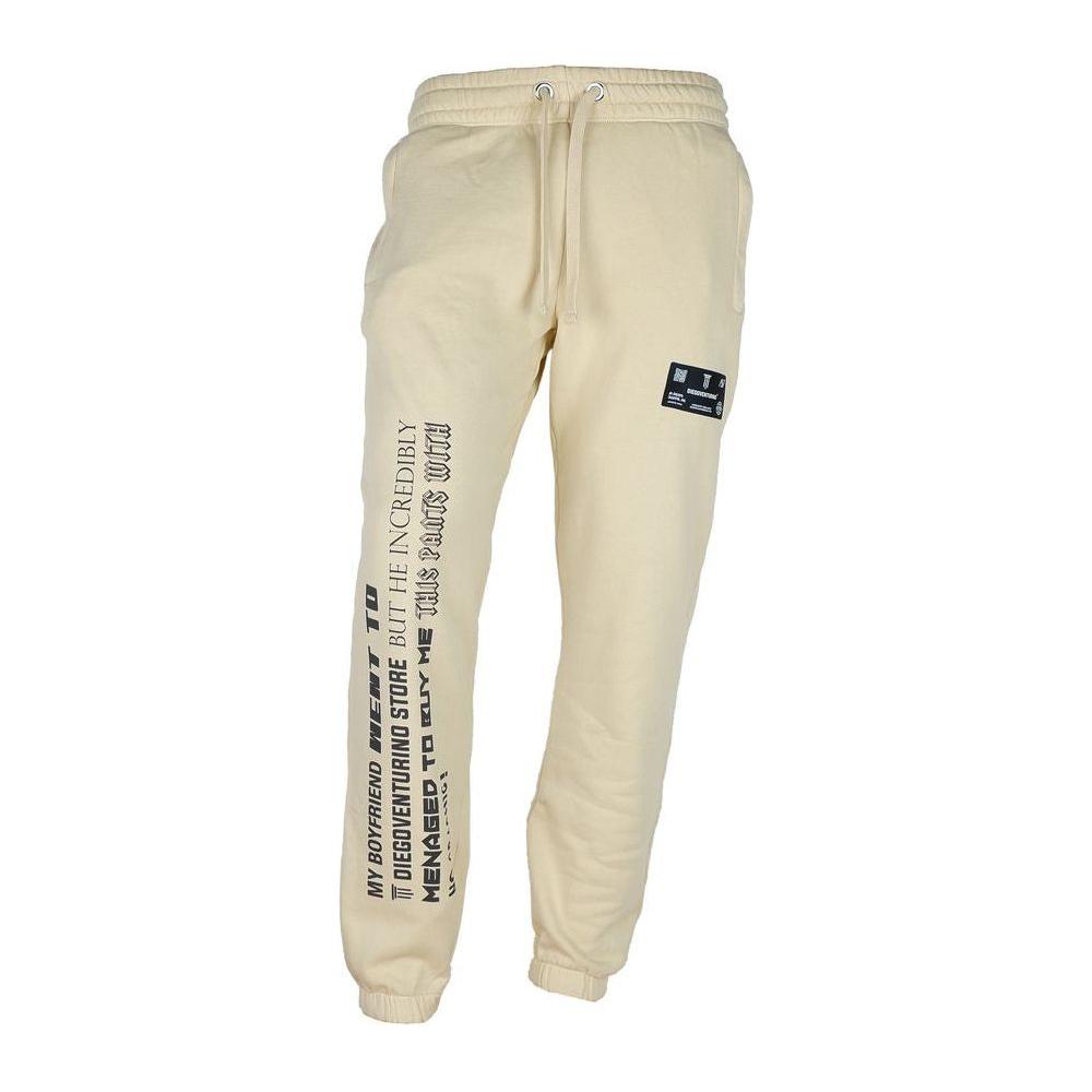 Diego Venturino Beige Cotton Men's Trouser Diego Venturino