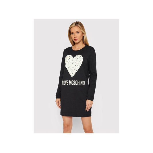 Chic Blue Cotton Love Moschino Dress Love Moschino