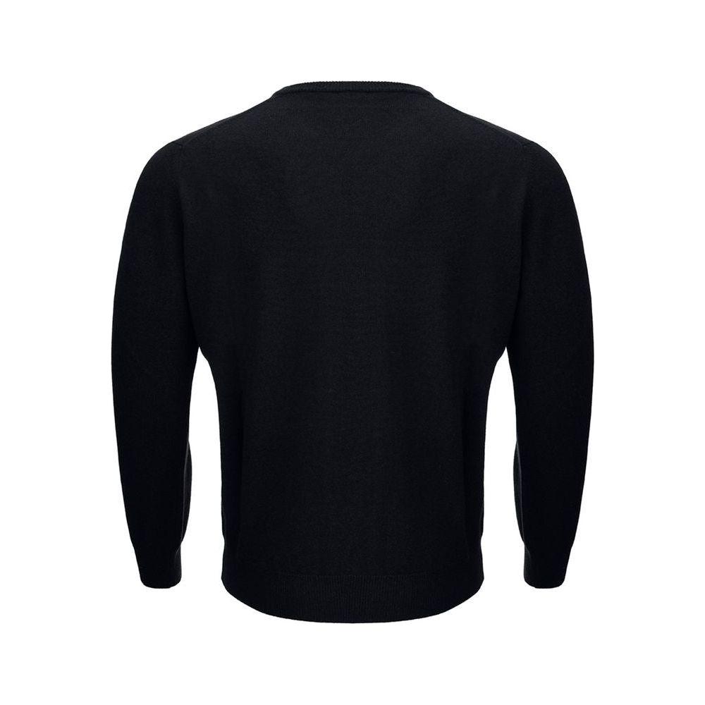 KANGRA Elegant Black Wool Sweater for Men KANGRA