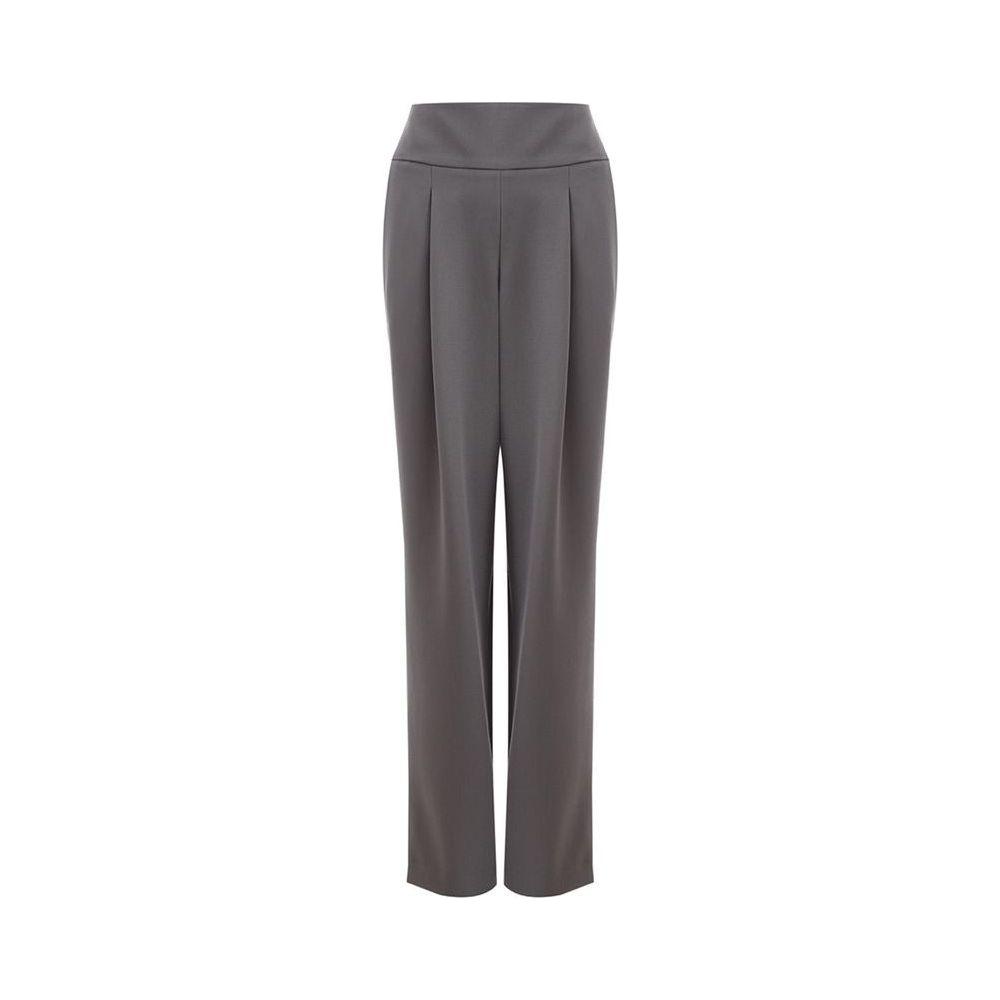 Lardini Chic Gray Wool Trousers for Sophisticated Style Lardini