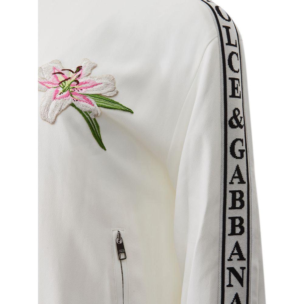 Dolce & Gabbana Elegant Cotton Knit White Sweater Dolce & Gabbana