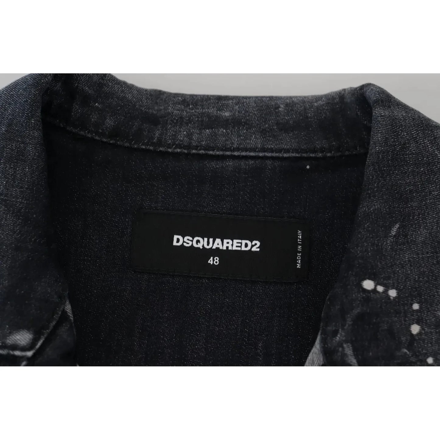 Dsquared² Gray Tie Dye Full Button Pockets Denim Jacket Dsquared²