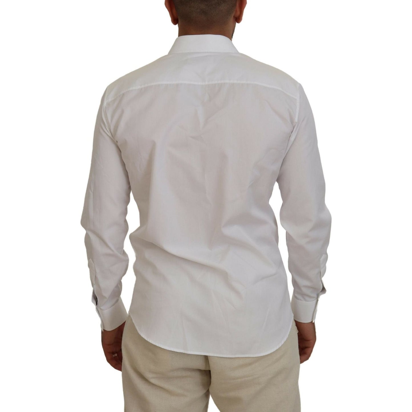 Dsquared² White Cotton Collared Long Sleeves Formal Shirt Dsquared²