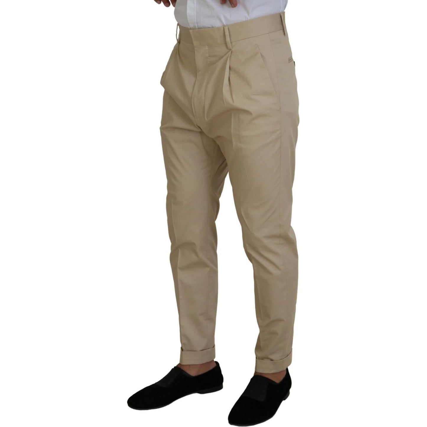 Dsquared² Beige Cotton Single Breasted 2 Piece CIPRO Suit Dsquared²