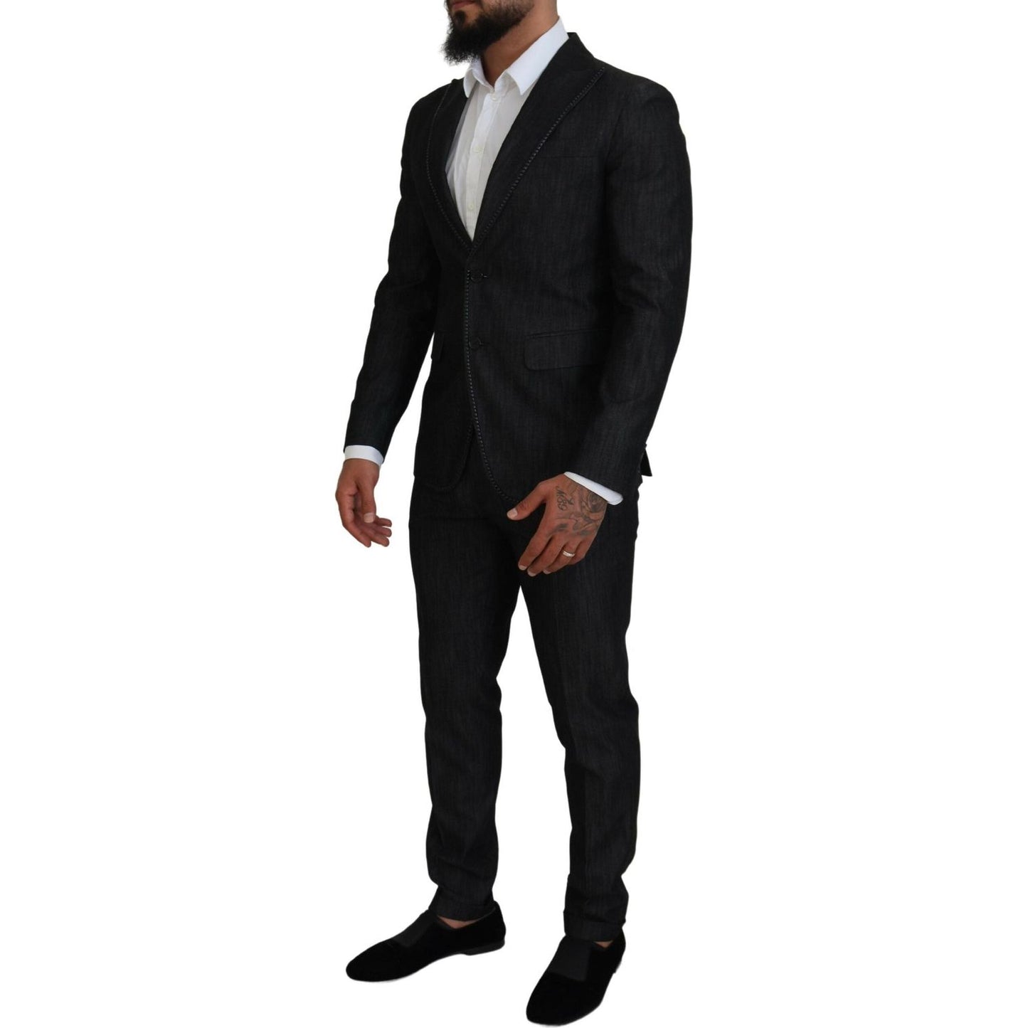 Dsquared² Black Cotton Single Breasted 2 Piece MIAMI Suit Dsquared²