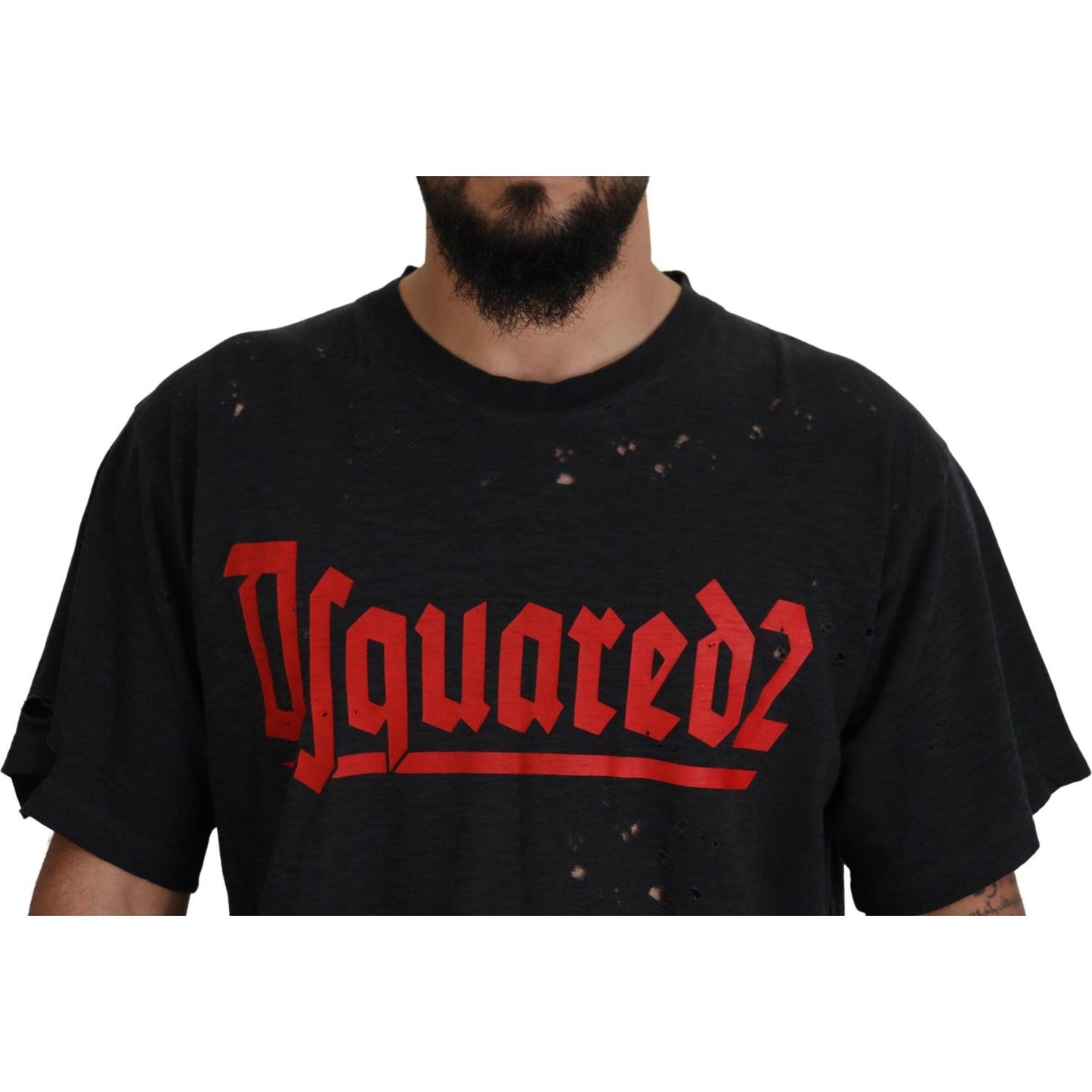 Dsquared² Black Cotton Short Sleeves Crewneck T-shirt Dsquared²