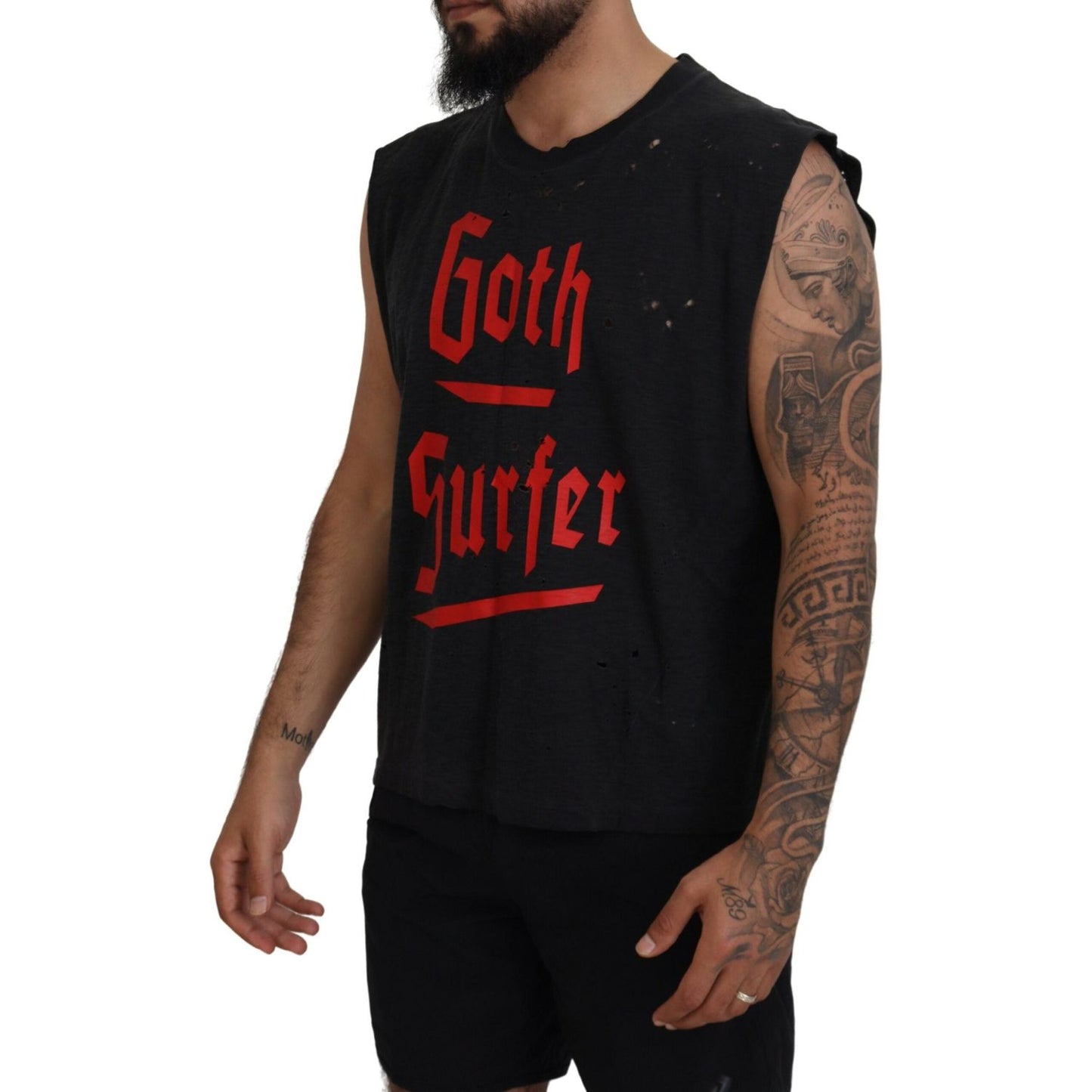 Dsquared² Black Cotton Sleeveless Crewneck Tank T-shirt Dsquared²