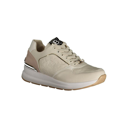 Laura Biagiotti Beige Polyester Sneaker Laura Biagiotti