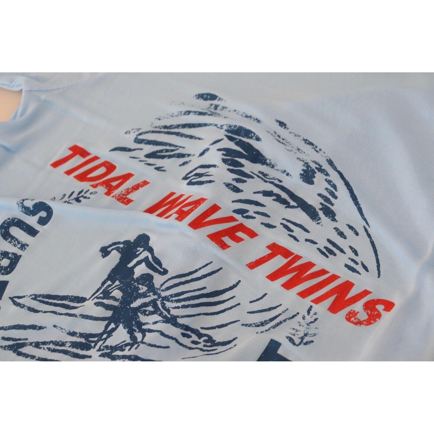 蓝色印花粘胶纤维长袖罩衫连衣裙