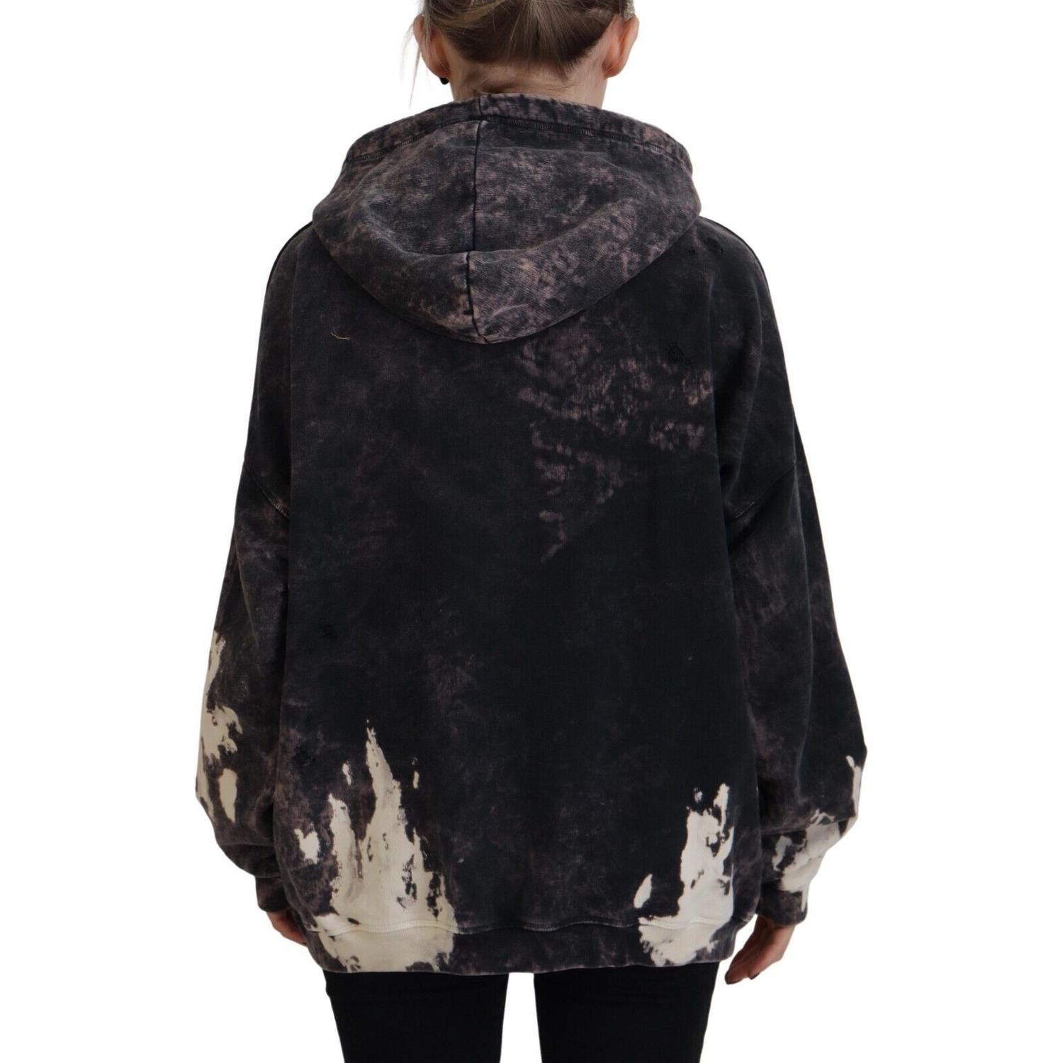 多色染色棉质连帽运动衫