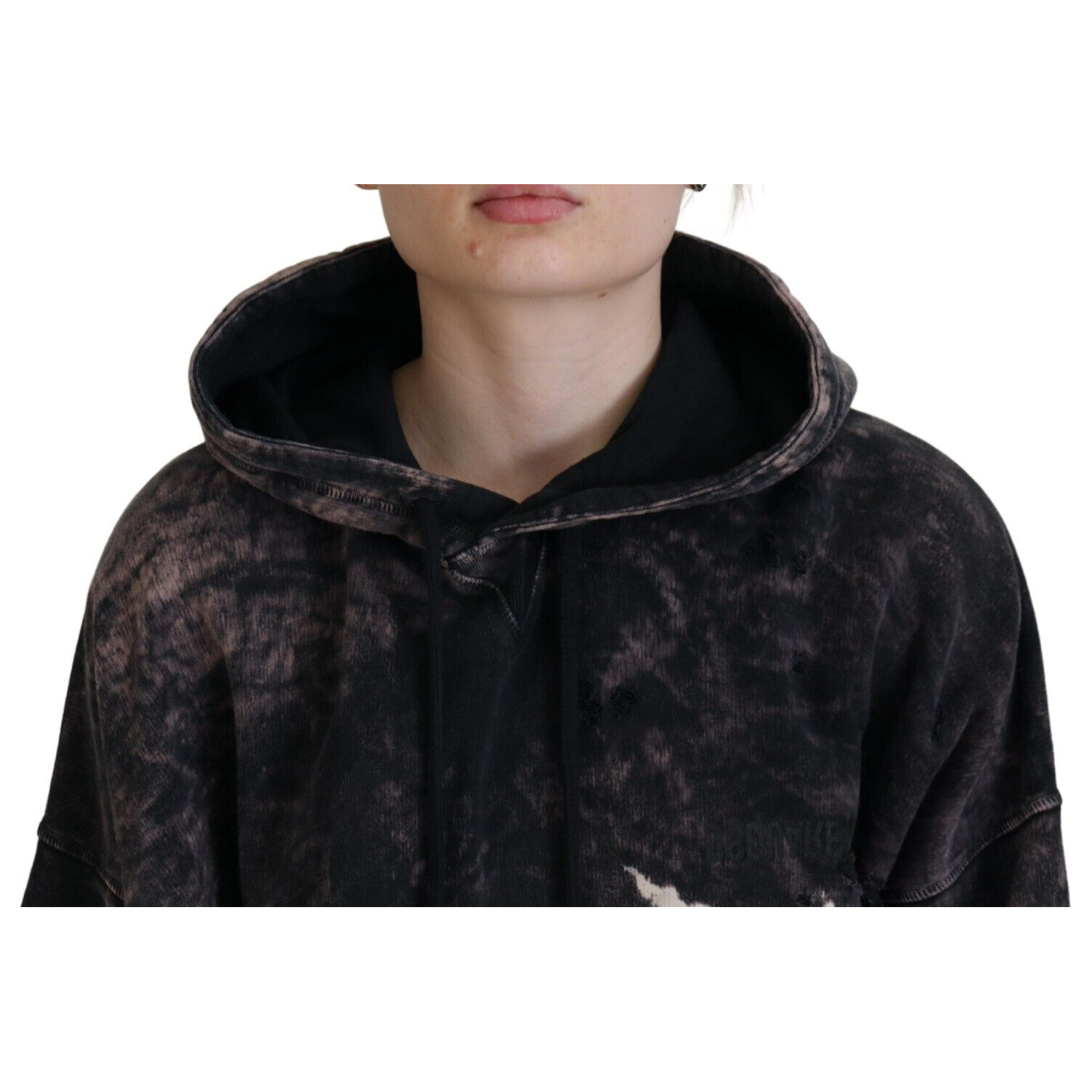 多色染色棉质连帽运动衫