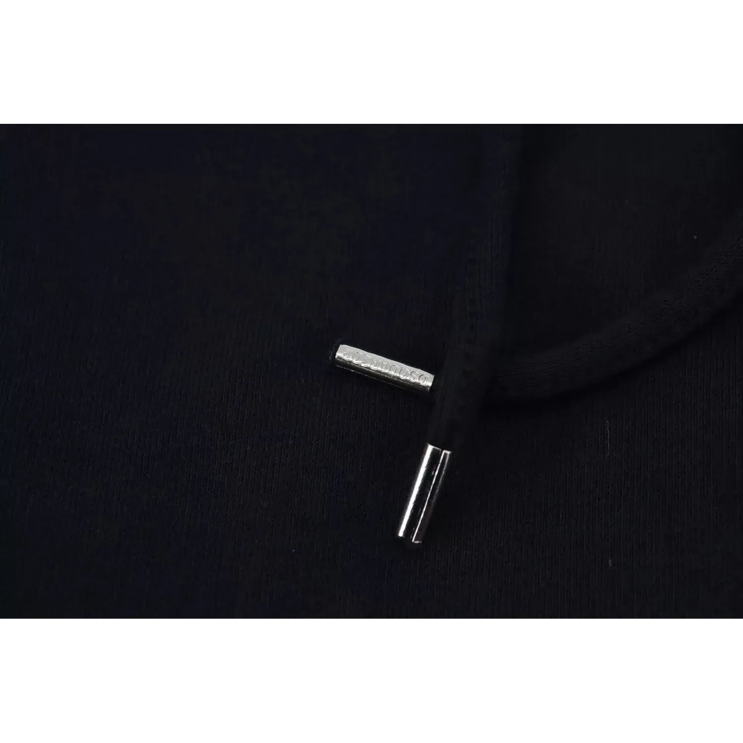 黑色扎染棉质连帽运动衫