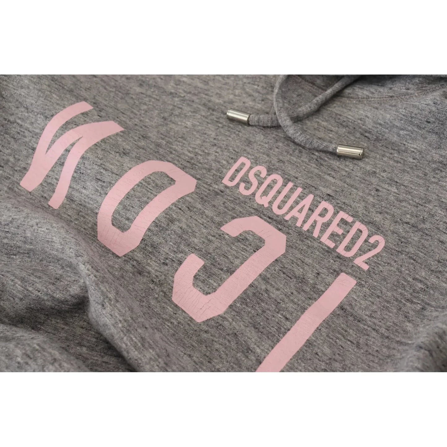 Dsquared² Gray Cotton Hooded Printed Men Pullover Sweater Dsquared²