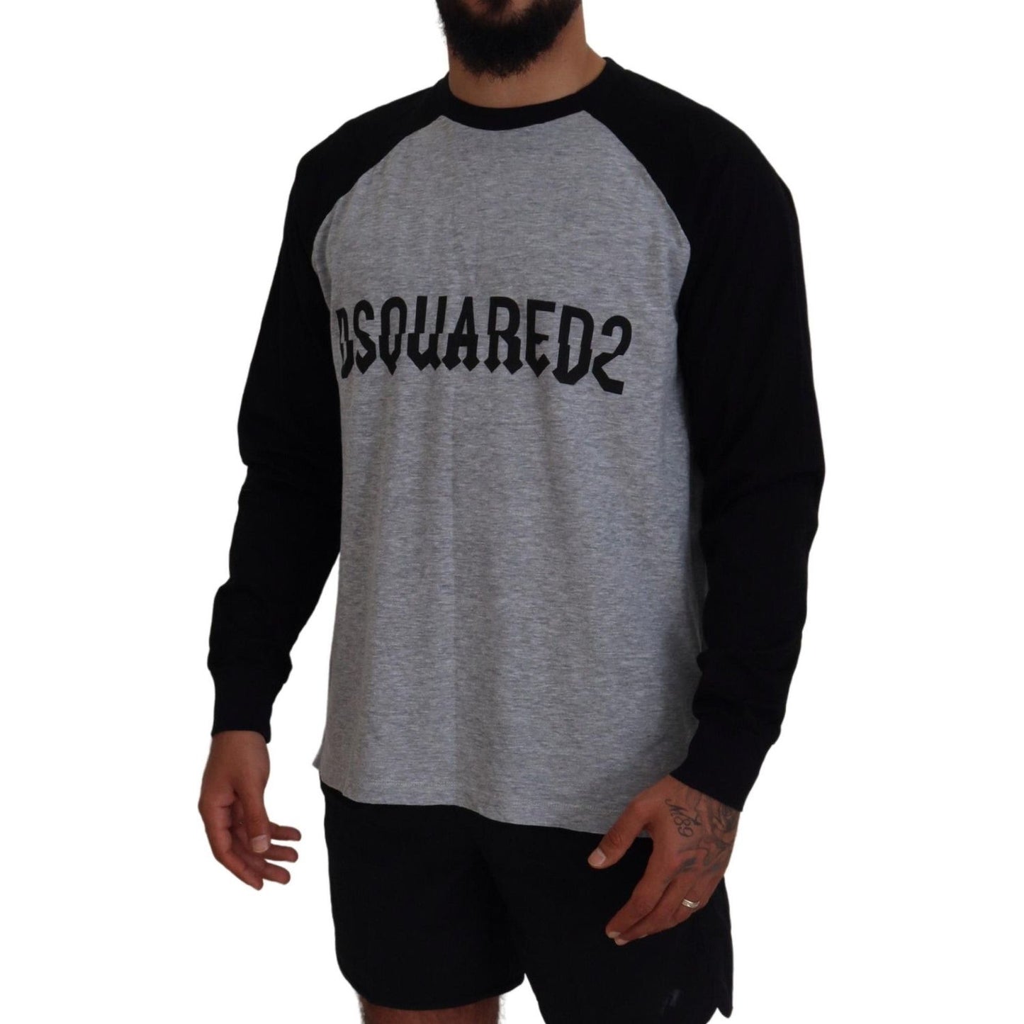 Dsquared² Two Tone Printed Long Sleeves Crew Neck T-shirt Dsquared²