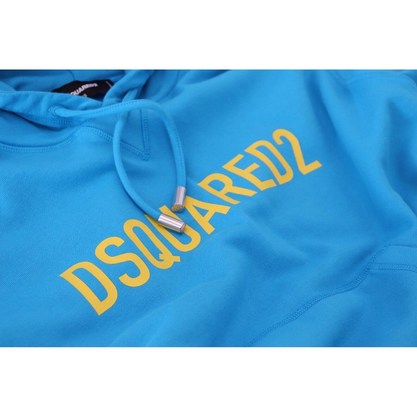 Dsquared² Blue Logo Print Cotton Hoodie Sweatshirt Sweater Dsquared²