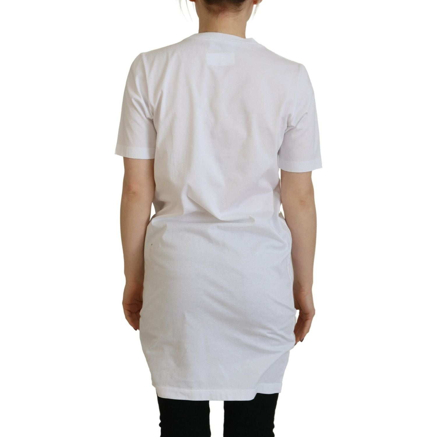 白色棉质 Icon Logo 印花圆领 T 恤