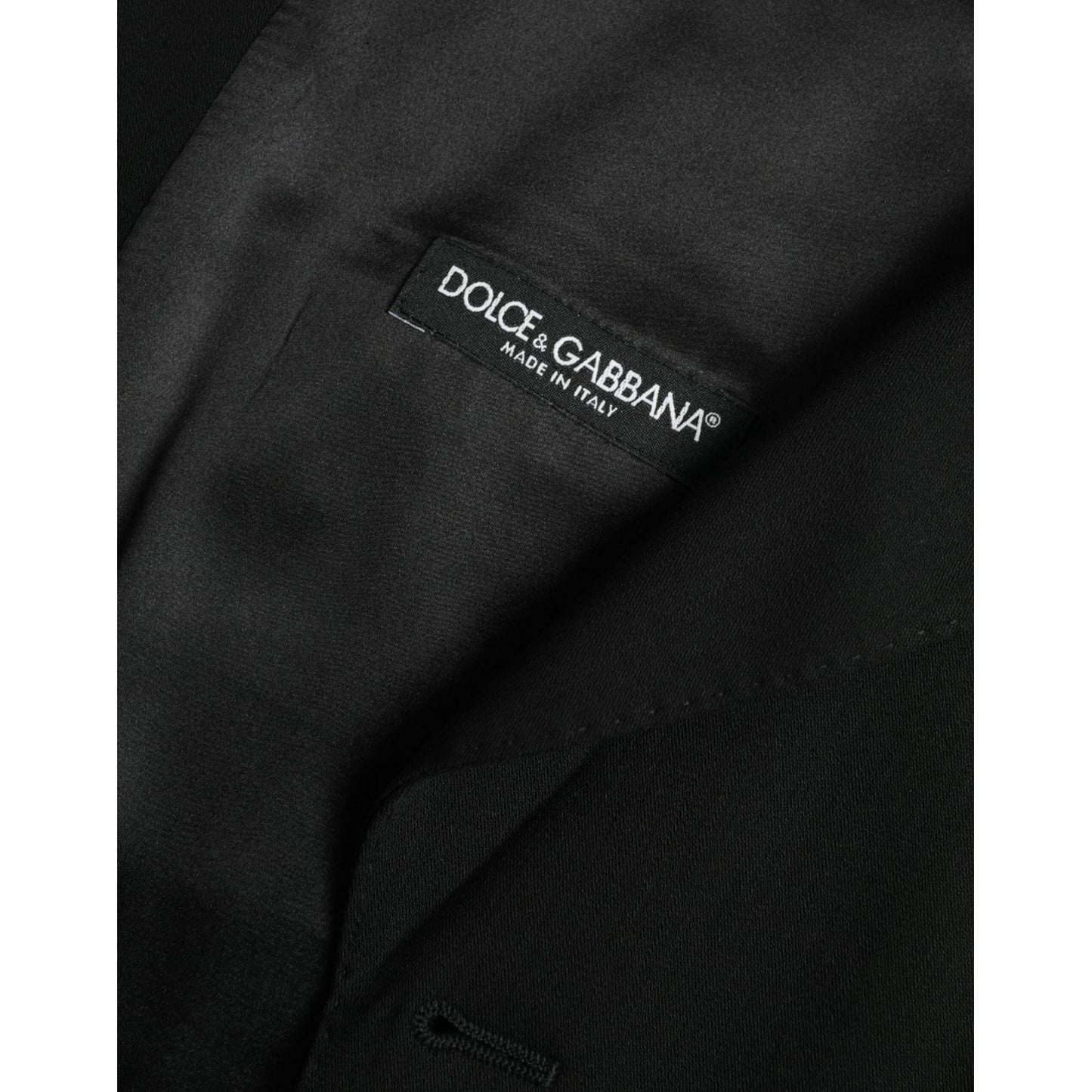 Dolce & Gabbana Black Wool Waistcoat Dress Formal Vest Dolce & Gabbana