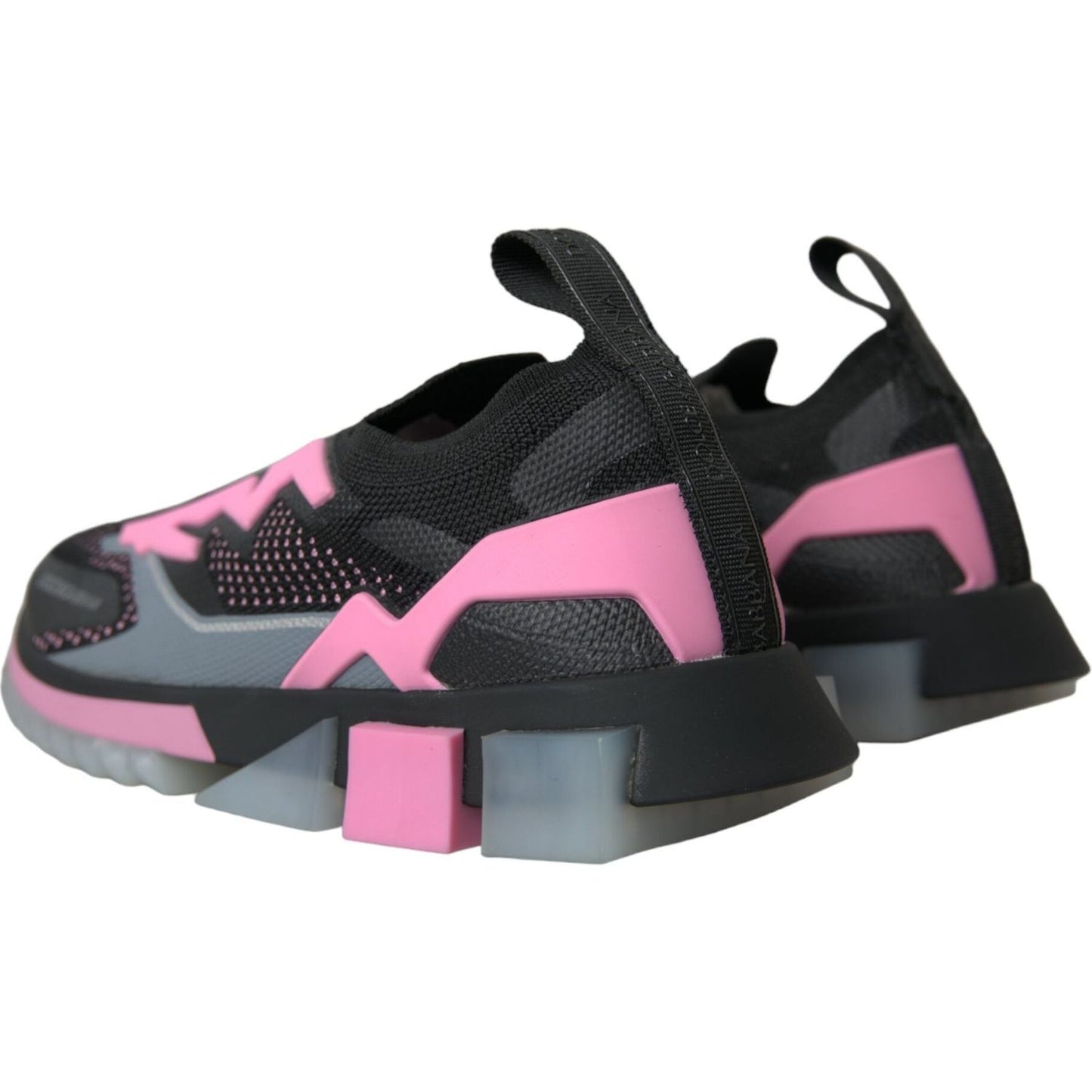 Dolce & Gabbana Black Pink Slip On Sorrento Sneakers Shoes Dolce & Gabbana