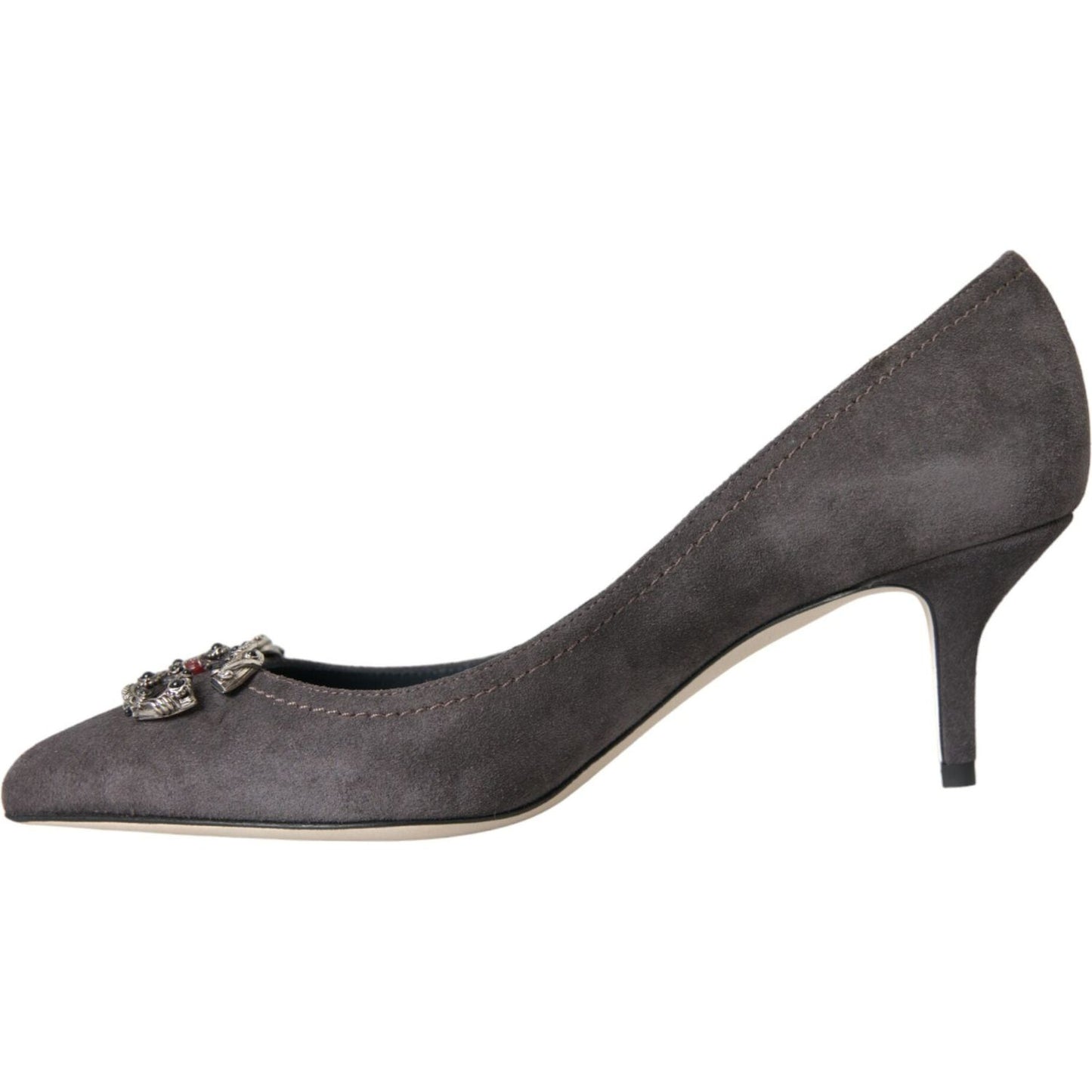 Dolce & Gabbana Gray Amore Suede Bellucci Heels Pumps Shoes Dolce & Gabbana