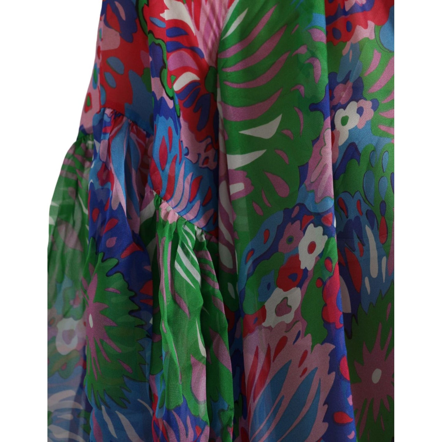 Dolce & Gabbana Multicolor Floral Silk Kaftan Maxi Dress Dolce & Gabbana