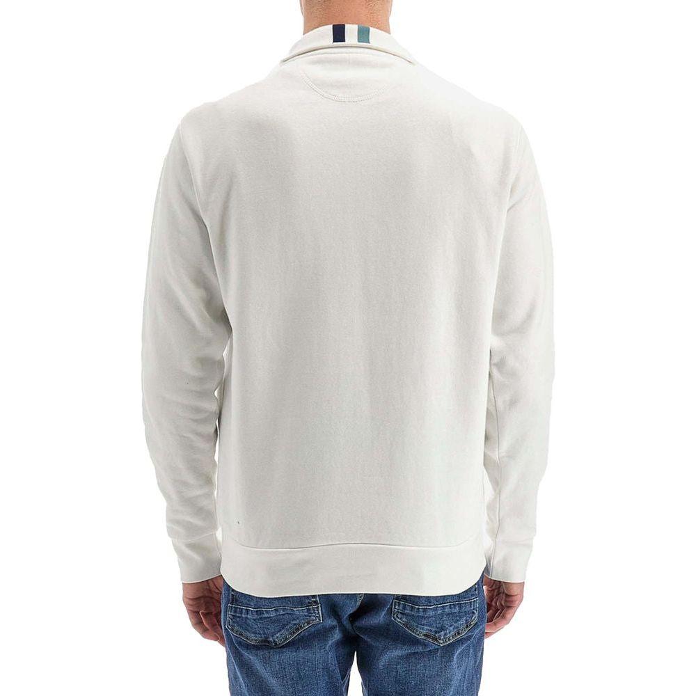 La Martina White Cotton Sweater La Martina