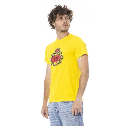 Cavalli Class Yellow Cotton T-Shirt Cavalli Class