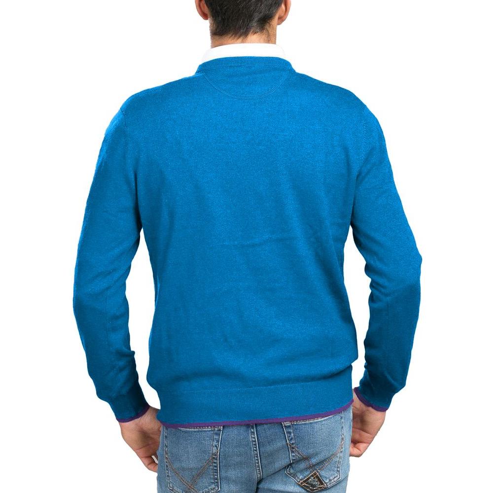 La Martina Light Blue Acrylic Sweater La Martina