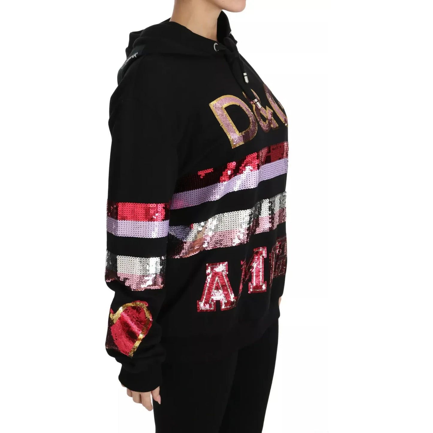 Dolce & Gabbana DG Sequined Hooded Pullover Sweater Dolce & Gabbana