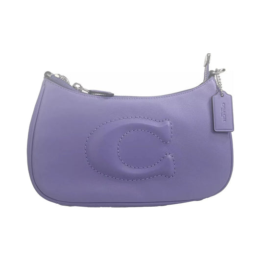 COACH Teri Smooth Leather Crossbody Bag Purse Purple COACH