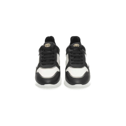 Cerruti 1881 Black Leather Women Sneaker