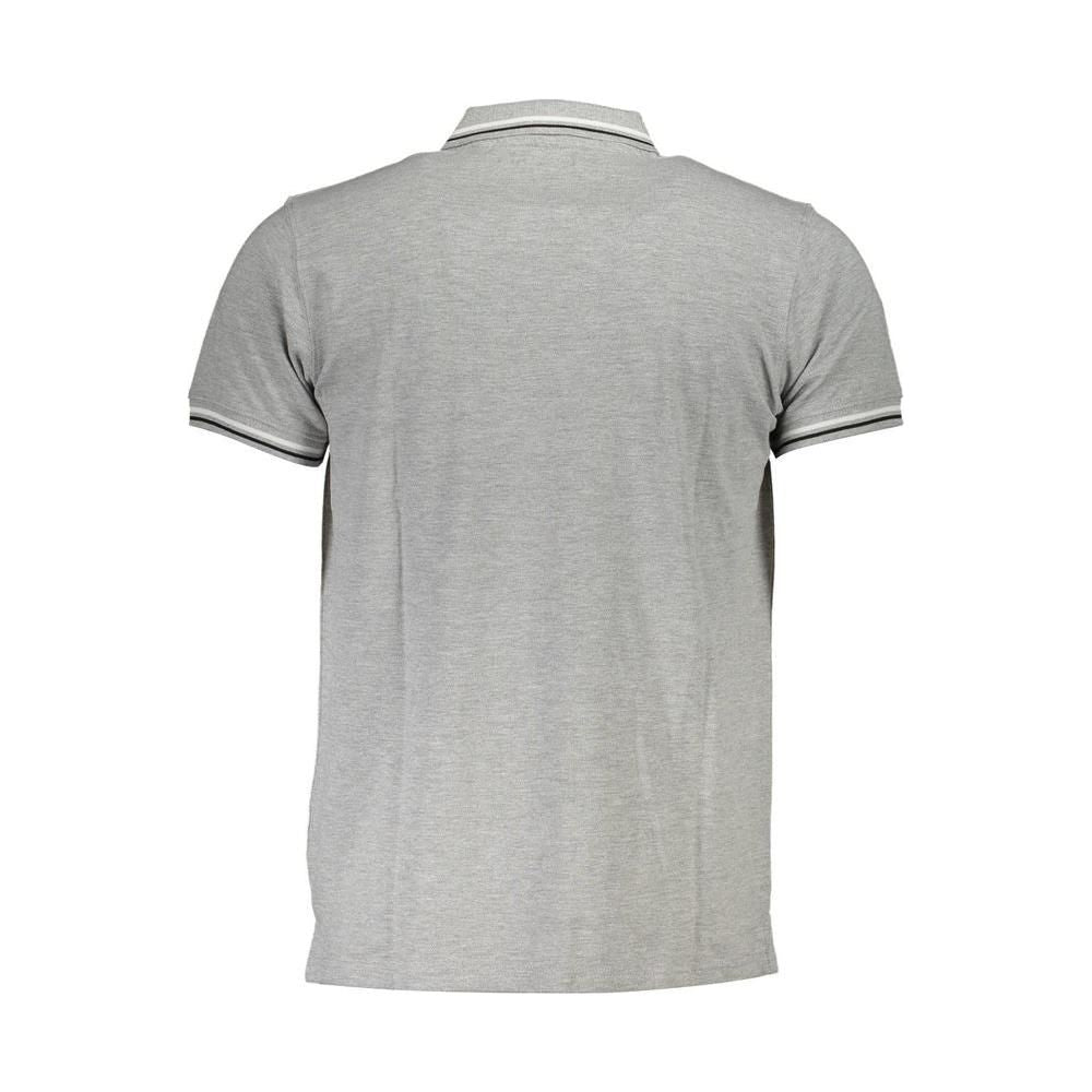 Cavalli Class Gray Cotton Polo Shirt Cavalli Class