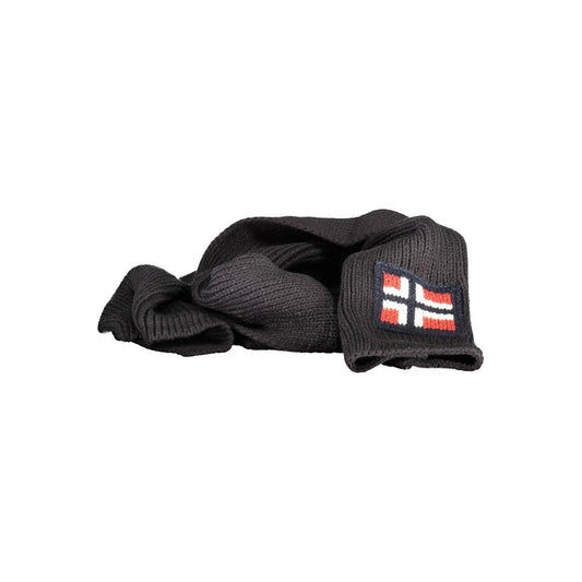 Norway 1963 Black Acrylic Scarf Norway 1963