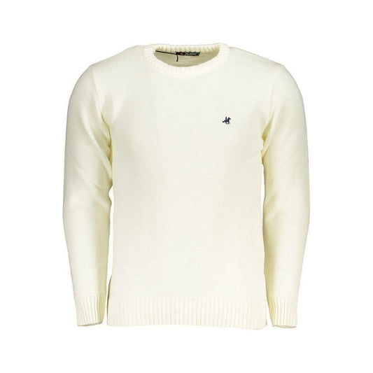 U.S. Grand Polo White Fabric Sweater U.S. Grand Polo