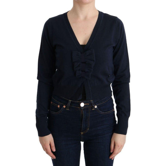 MARGHI LO' Blue Wool Blouse Sweater MARGHI LO'