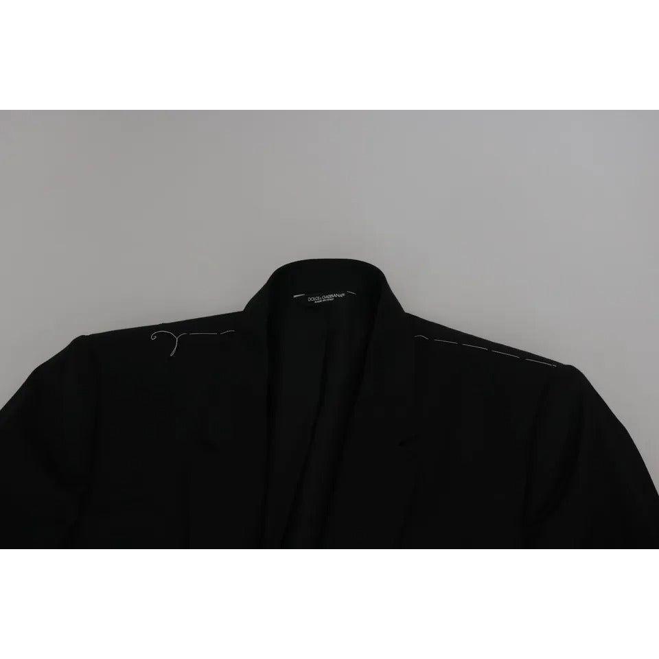 Dolce & Gabbana Black Slim Jacket Coat Blazer MARTINI Dolce & Gabbana