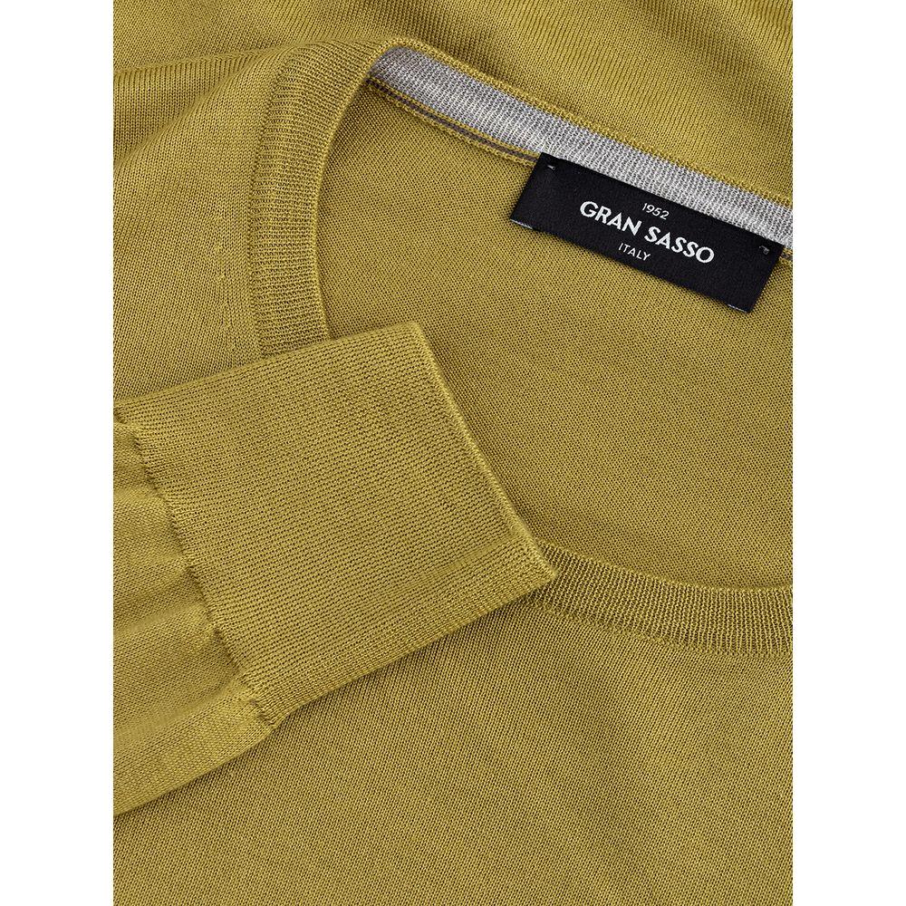 Gran Sasso Elegant Green Cashmere Sweater for Men Gran Sasso