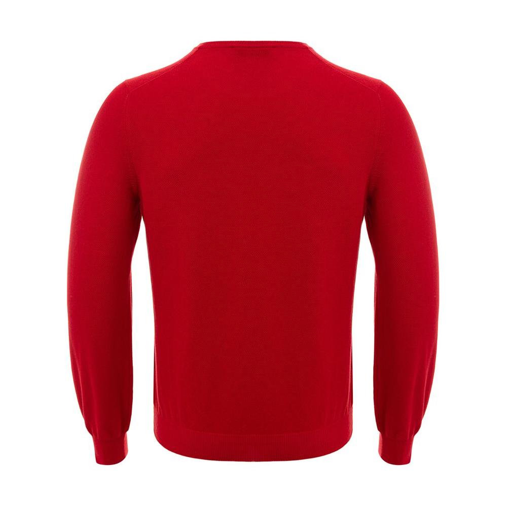 Gran Sasso Red Cotton Sweater Gran Sasso