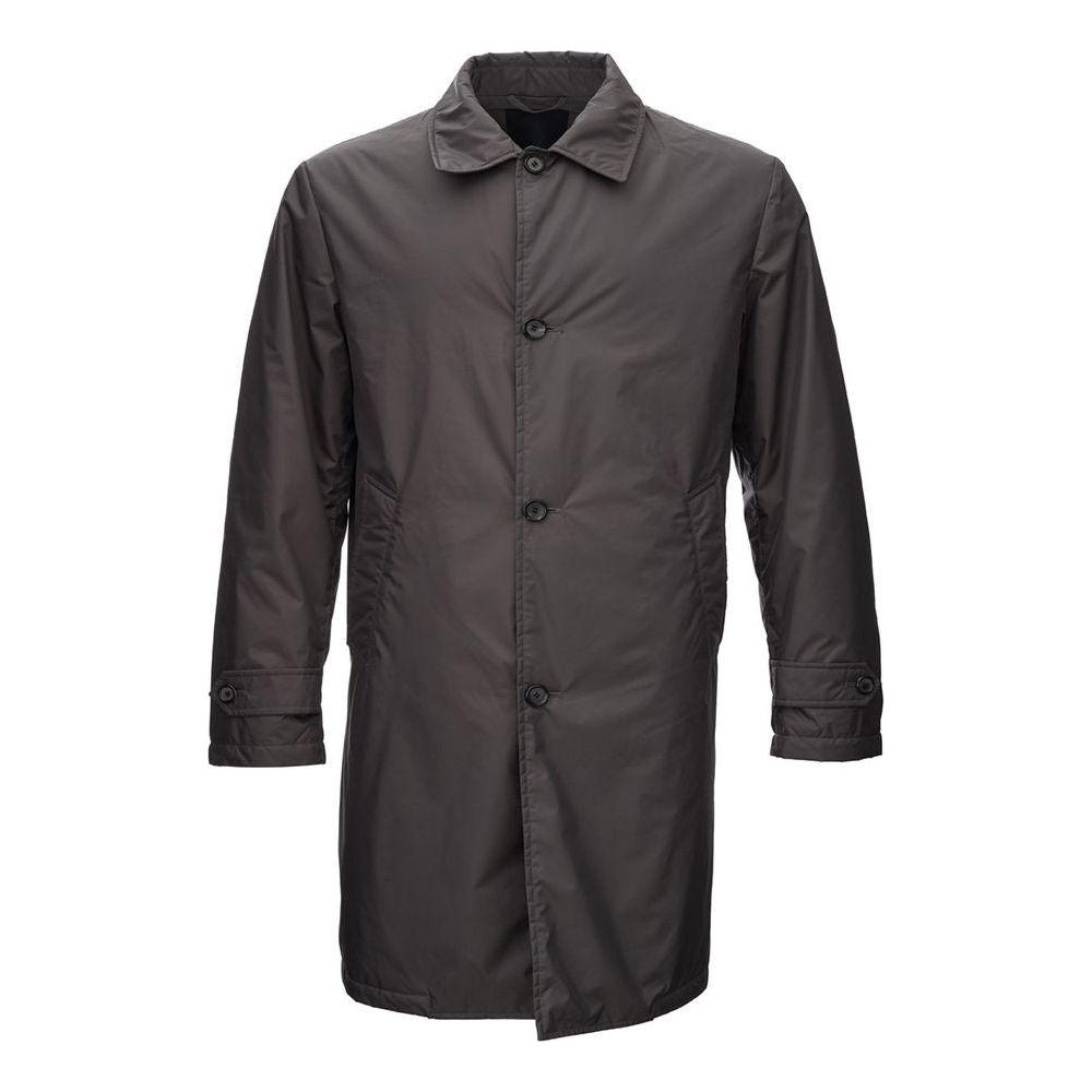 Add Sleek Gray Polyamide Jacket for Men Add