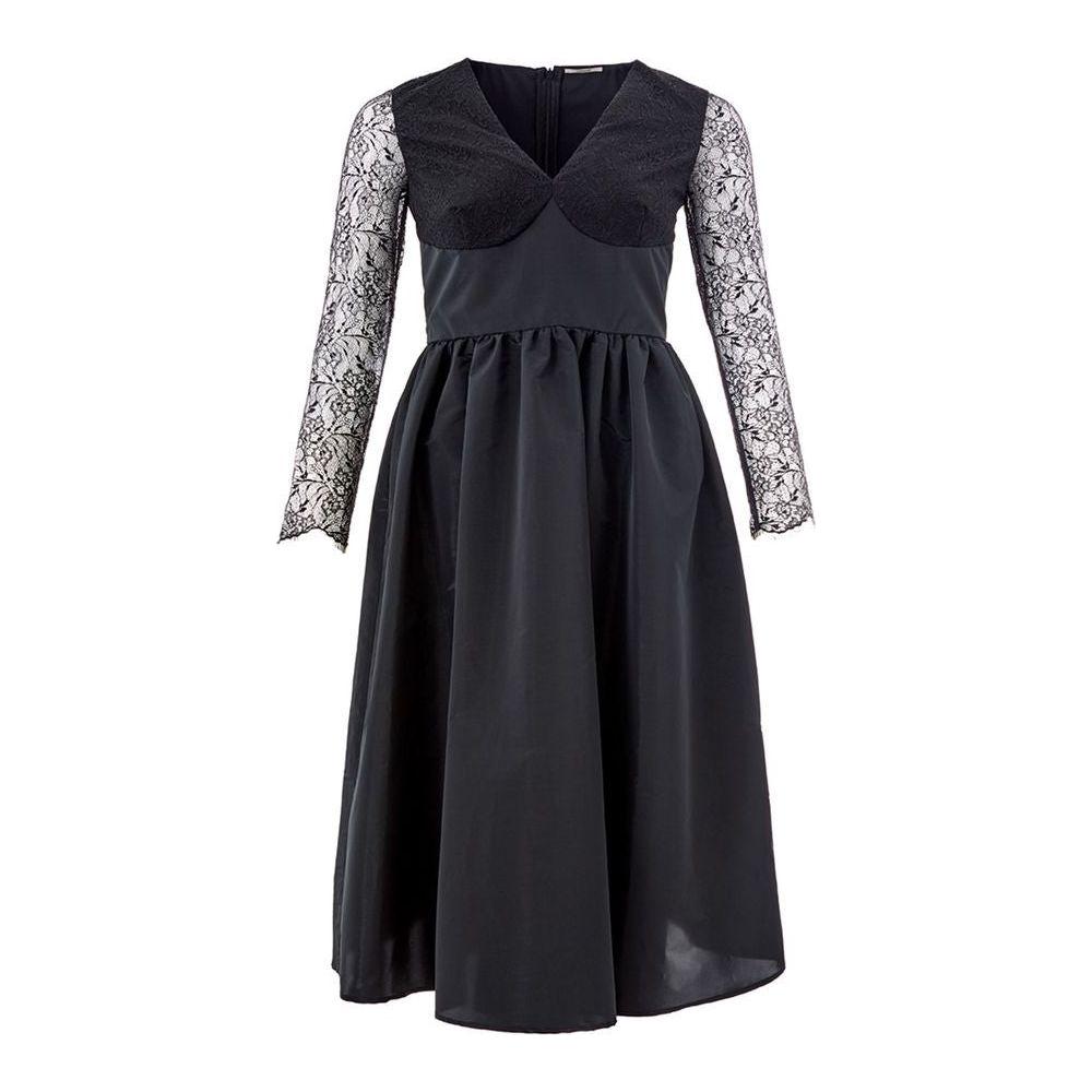 Lardini Elegant Black Polyester Dress Lardini