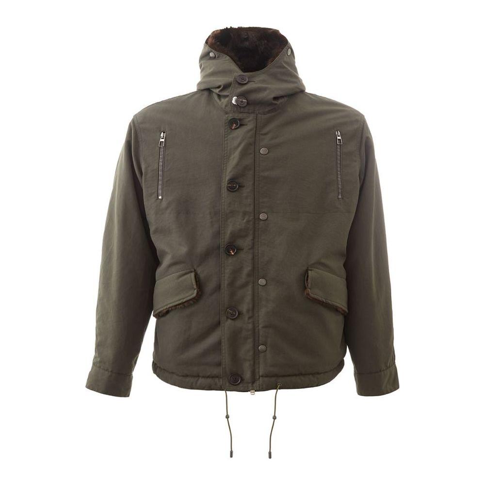 Lardini Elegant Cotton Army Jacket for Men Lardini