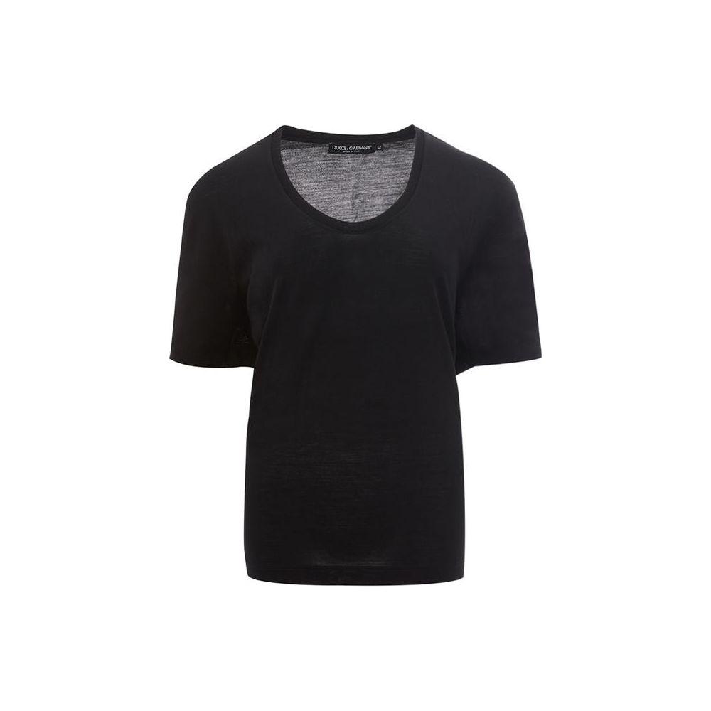 Dolce & Gabbana Elegant Black Cotton Top for Fashion-Forward Women Dolce & Gabbana