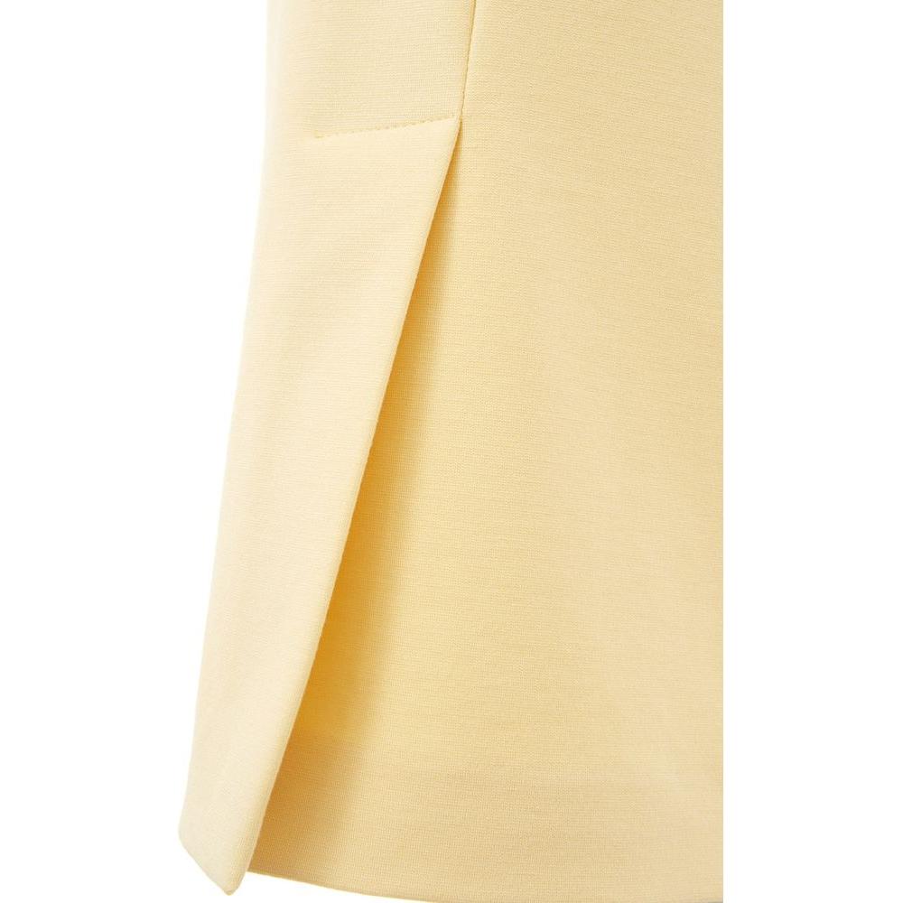 Lardini Elegant Yellow Viscose Skirt for Women Lardini