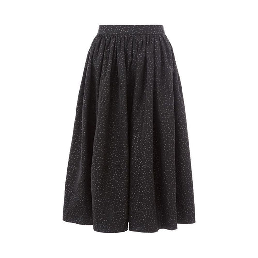 Lardini Elegant Black Polyethylene Midi Skirt Lardini