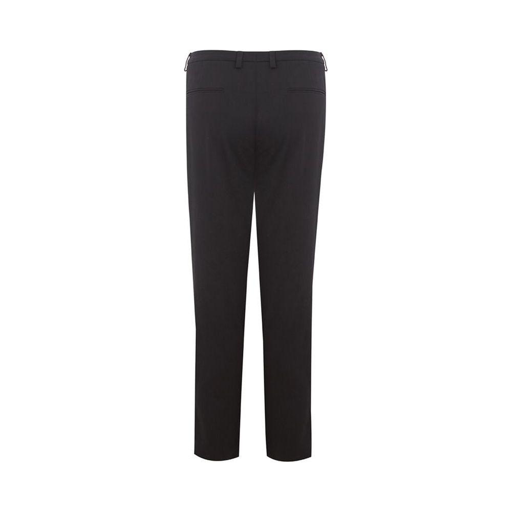 Lardini Italian Elegance Cotton Black Trousers Lardini