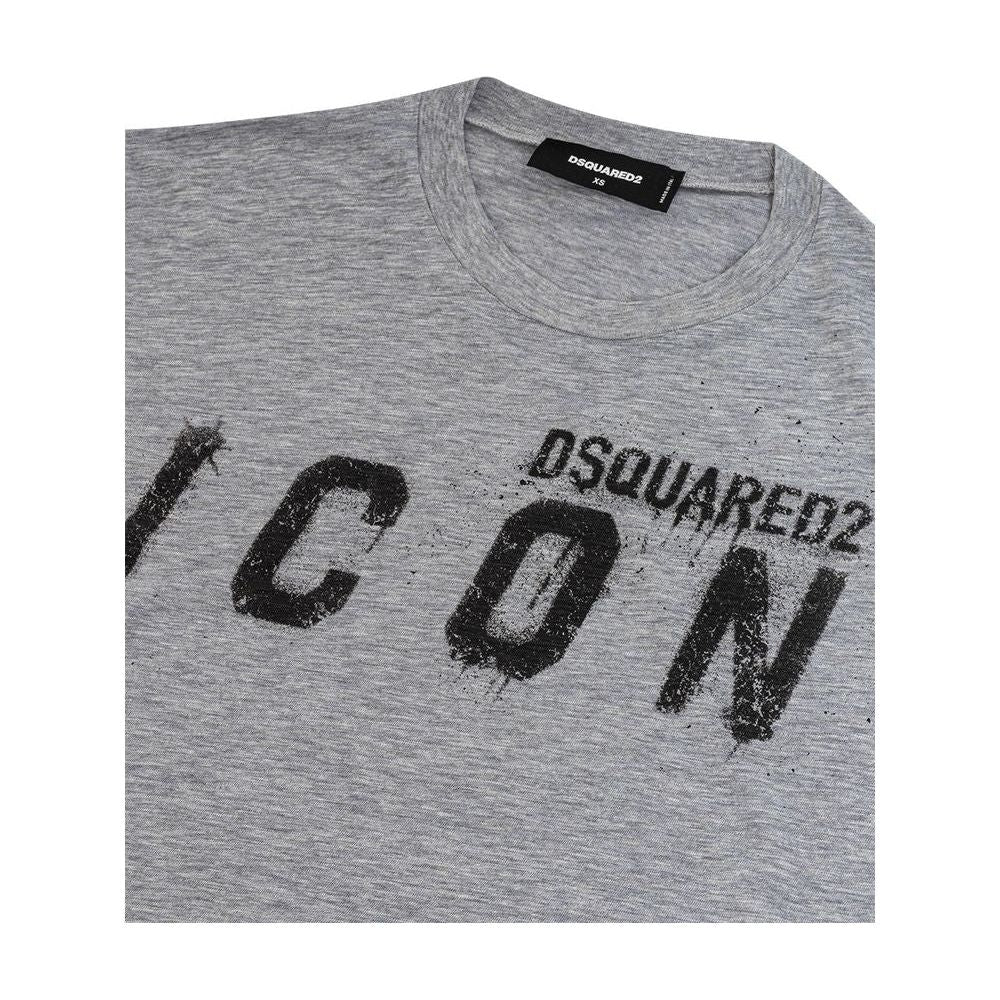 Dsquared² Sleek Gray Cotton Tee for Stylish Men Dsquared²