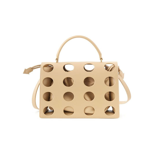 Off-White Chic Beige Leather Handbag for Sophisticated Style Off-White