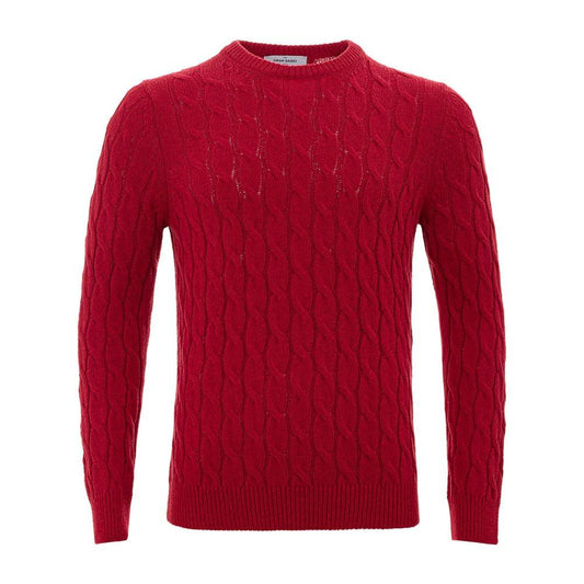 Gran Sasso Elegant Crimson Cotton Classic Sweater Gran Sasso