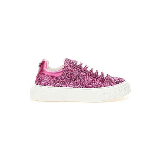 Casadei Fuchsia Elegance Leather Sneakers Casadei